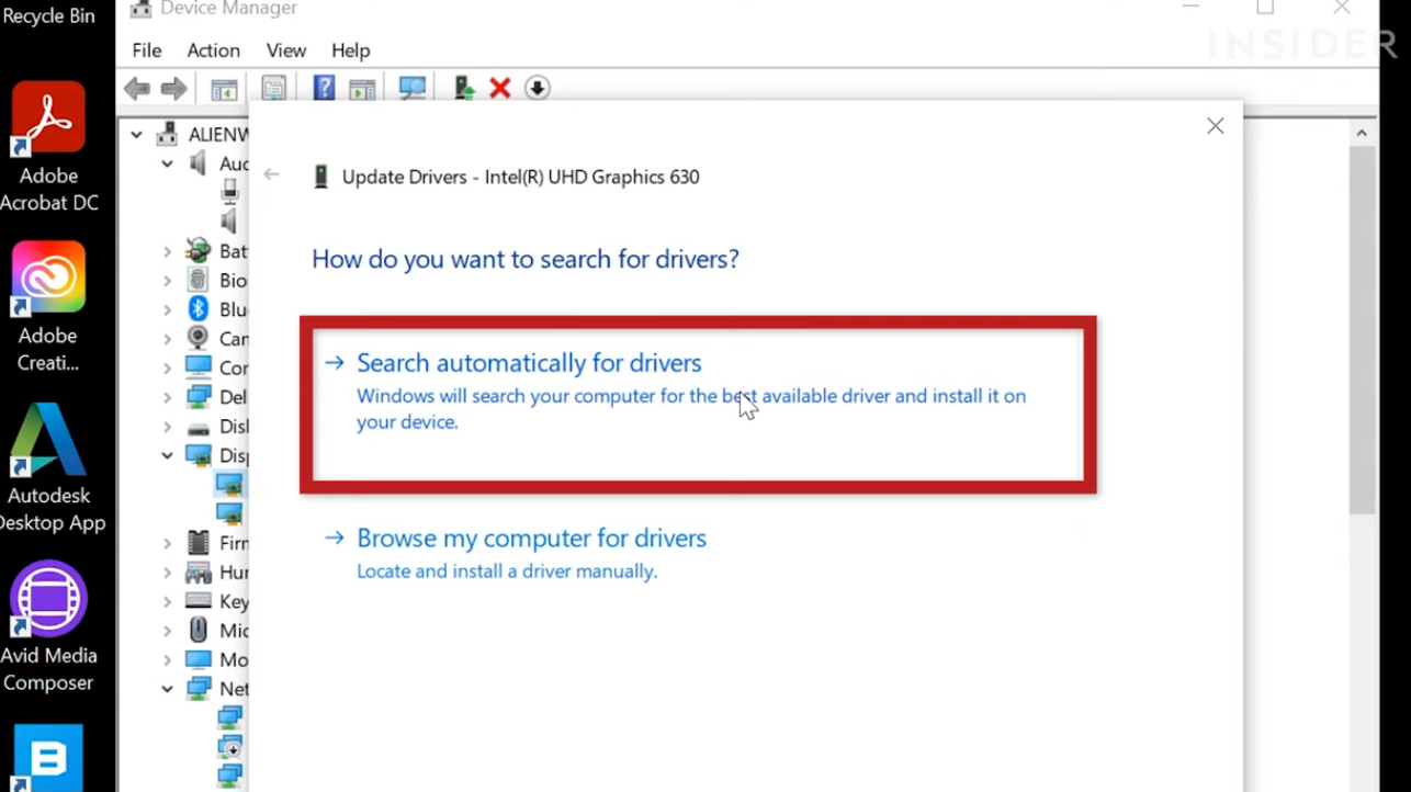 Správca zariadení – aktualizácia ovládačov